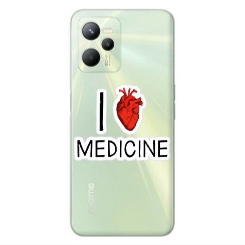Realme C35 I Love Medicin Transparent Silicone TPU Θήκη