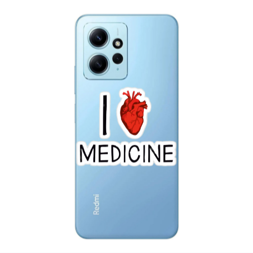 Xiaomi Redmi Note 12 4G I Love Medicin Transparent Silicone TPU Θήκη