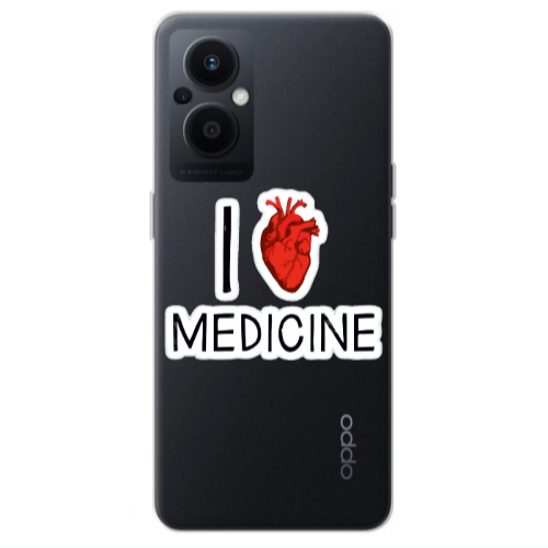 Oppo Reno 7 Lite I Love Medicin Transparent Silicone TPU Θήκη