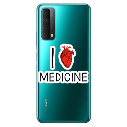 Huawei P Smart 2021 I Love Medicin Transparent Silicone TPU Θήκη