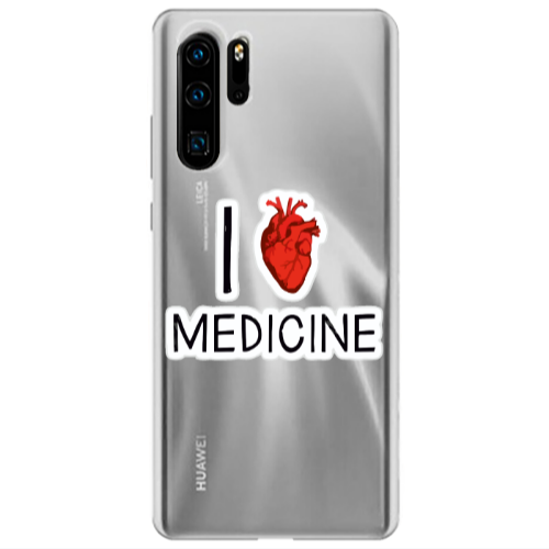Huawei P30 Pro I Love Medicin Transparent Silicone TPU Θήκη