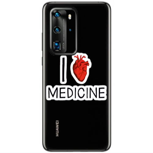 Huawei P40 Pro I Love Medicin Transparent Silicone TPU Θήκη