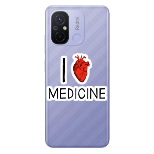 Xiaomi Redmi 12C I Love Medicin Transparent Silicone TPU Θήκη