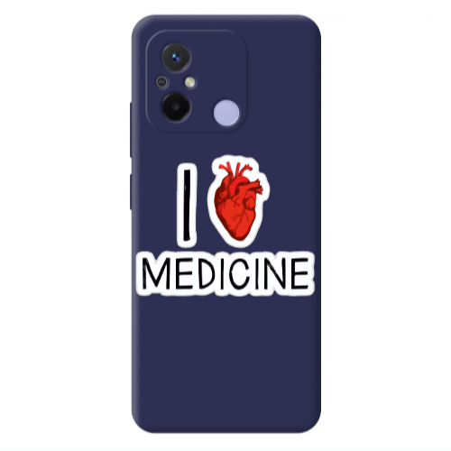 Xiaomi Redmi 12C I Love Medicin Dark blue Colored Silicone TPU Θήκη