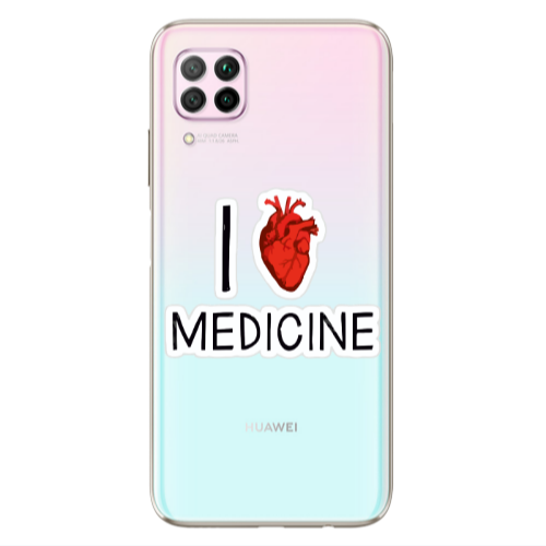 Huawei P40 Lite I Love Medicin Transparent Silicone TPU Θήκη
