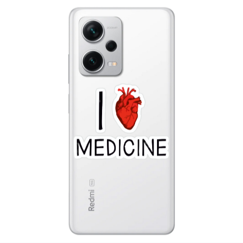 Xiaomi Redmi Note 12 5G I Love Medicin Transparent Silicone TPU Θήκη
