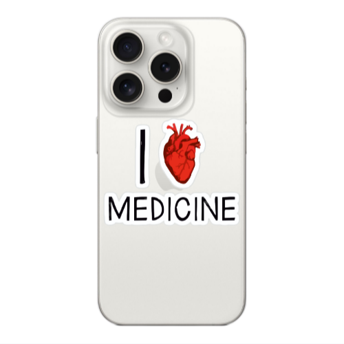 Apple iPhone 15 Pro Max I Love Medicin Transparent Silicone TPU Θήκη