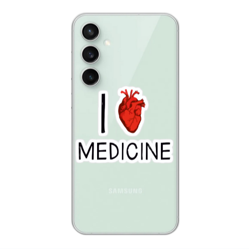 Samsung S23FE I Love Medicin Transparent Silicone TPU Θήκη