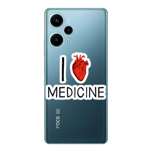 Xiaomi Poco F5 I Love Medicin Transparent Silicone TPU Θήκη