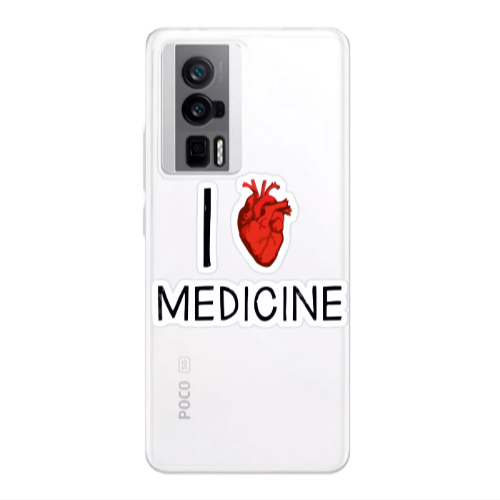 Xiaomi Poco F5 Pro I Love Medicin Transparent Silicone TPU Θήκη