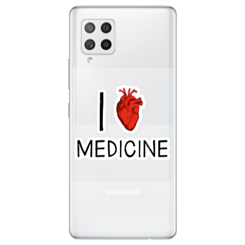 Samsung A42 5G I Love Medicin Transparent Silicone TPU Θήκη
