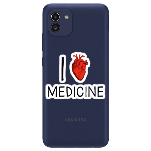 Samsung A03 I Love Medicin Transparent Silicone TPU Θήκη