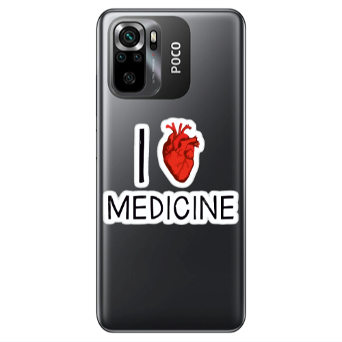 Xiaomi Poco M5 s I Love Medicin Transparent Silicone TPU Θήκη