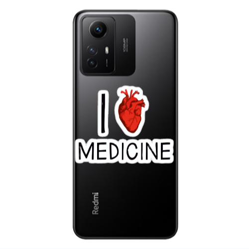 Xiaomi Redmi Note 12s I Love Medicin Transparent Silicone TPU Θήκη