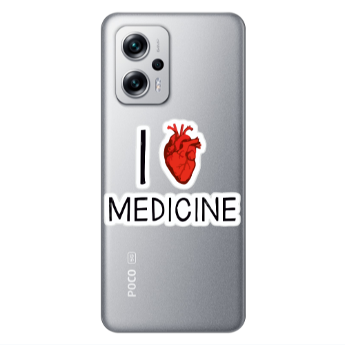Xiaomi Poco X4 GT I Love Medicin Transparent Silicone TPU Θήκη