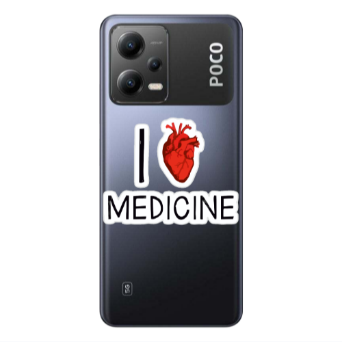 Xiaomi Poco X5 I Love Medicin Transparent Silicone TPU Θήκη