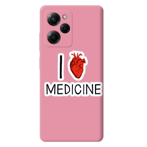 Xiaomi Poco X5 Pro I Love Medicin Pink Colored Silicone TPU Θήκη