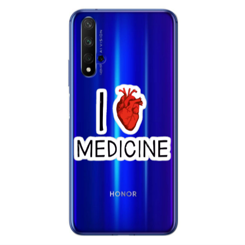 Huawei Nova 5 T I Love Medicin Transparent Silicone TPU Θήκη