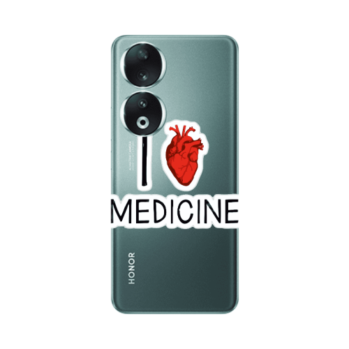Honor 90 5G I Love Medicin Transparent Silicone TPU Θήκη
