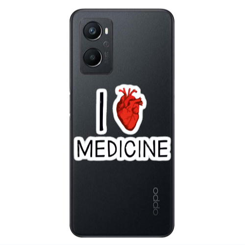 Oppo A 96 I Love Medicin Transparent Silicone TPU Θήκη