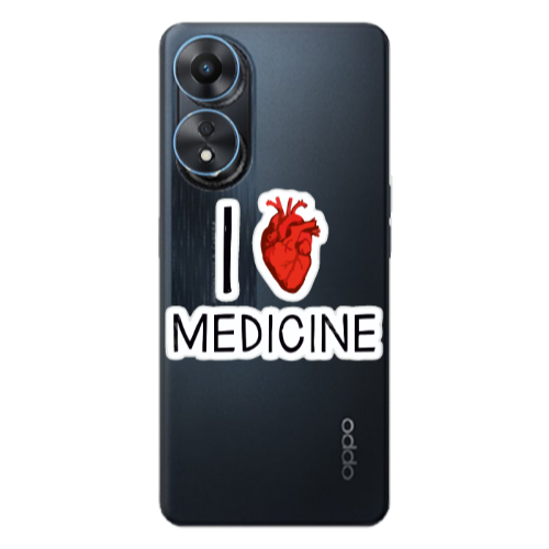Oppo A 98 I Love Medicin Transparent Silicone TPU Θήκη