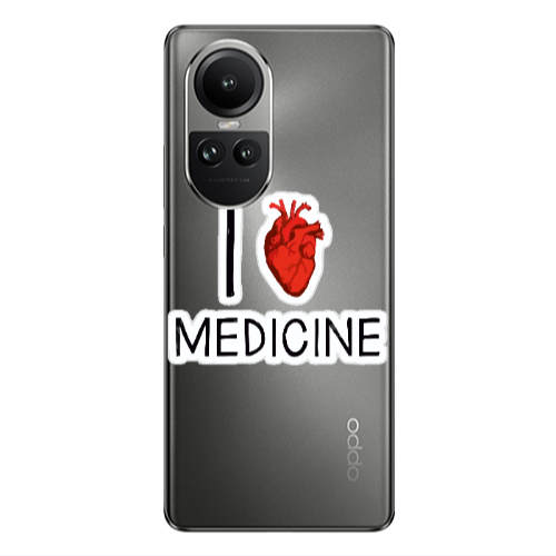 Oppo Reno10 5G I Love Medicin Transparent Silicone TPU Θήκη