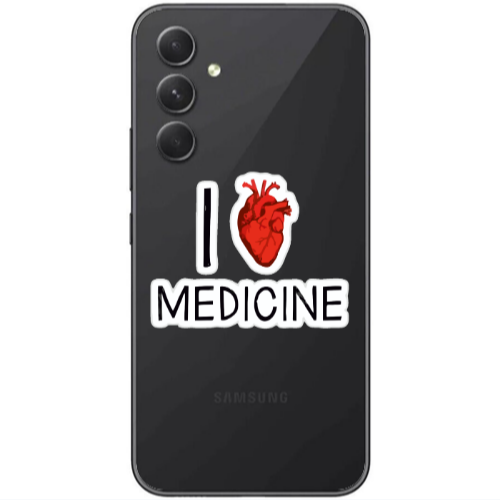 Samsung Galaxy A25 I Love Medicin Transparent Silicone TPU Θήκη
