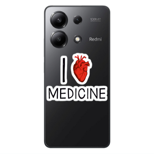 Xiaomi Redmi Note 13 4G I Love Medicin Transparent Silicone TPU Θήκη