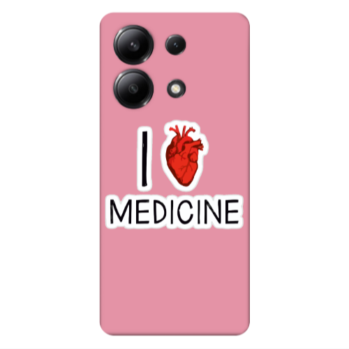 Xiaomi Redmi Note 13 4G I Love Medicin Pink Colored Silicone TPU Θήκη