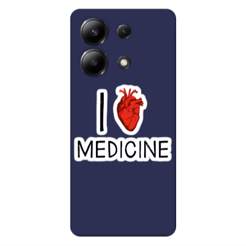 Xiaomi Redmi Note 13 4G I Love Medicin Dark blue Colored Silicone TPU Θήκη