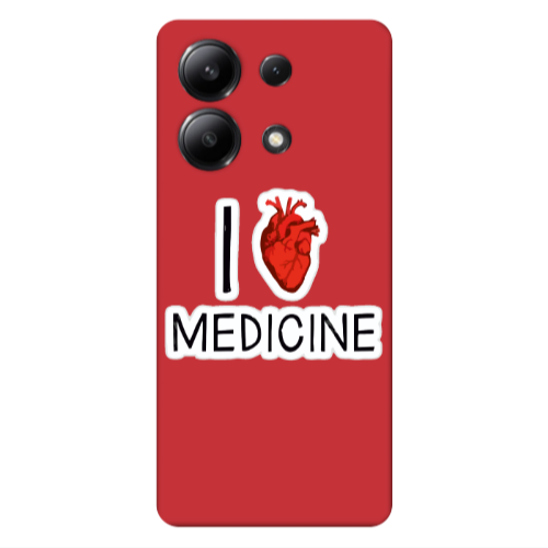 Xiaomi Redmi Note 13 4G I Love Medicin Red Colored Silicone TPU Θήκη