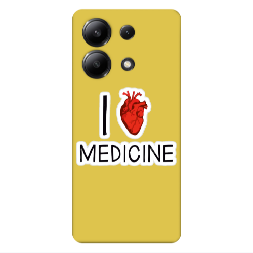 Xiaomi Redmi Note 13 4G I Love Medicin Yellow Colored Silicone TPU Θήκη