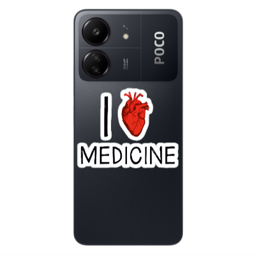 Xiaomi Poco C65 I Love Medicin Transparent Silicone TPU Θήκη