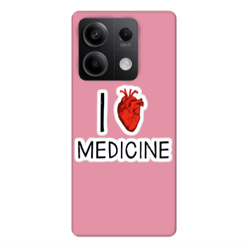 Xiaomi Redmi Note 13Pro 5G I Love Medicin Pink Colored Silicone TPU Θήκη