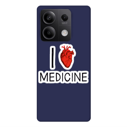 Xiaomi Redmi Note 13Pro 5G I Love Medicin Dark blue Colored Silicone TPU Θήκη