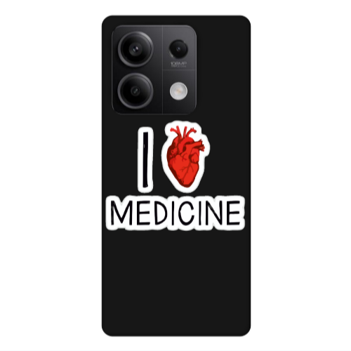 Xiaomi Redmi Note 13Pro 5G I Love Medicin Black Colored Silicone TPU Θήκη