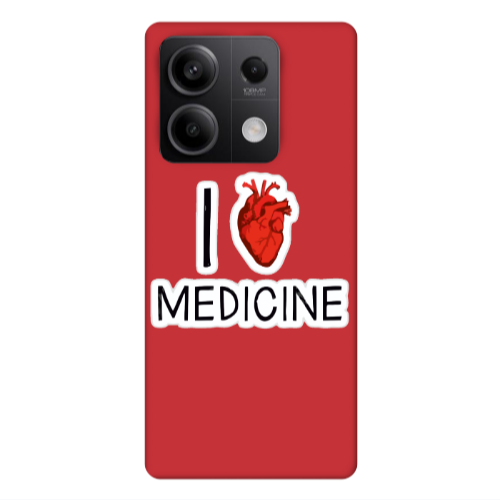 Xiaomi Redmi Note 13Pro 5G I Love Medicin Red Colored Silicone TPU Θήκη