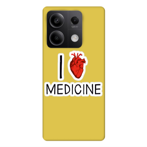 Xiaomi Redmi Note 13Pro 5G I Love Medicin Yellow Colored Silicone TPU Θήκη