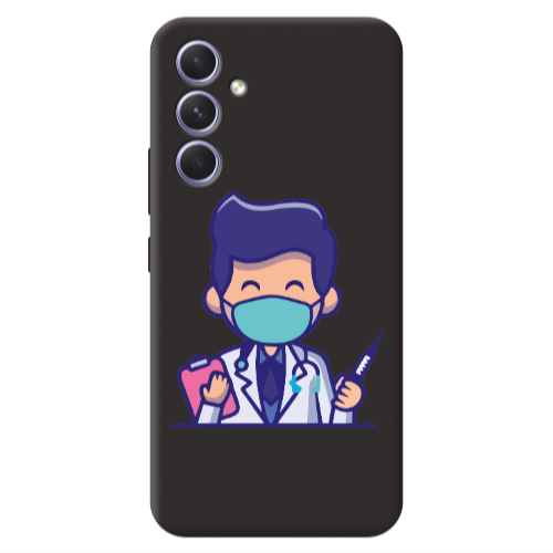 Samsung A36 Specialist Doctor Black Colored Silicone TPU Θήκη