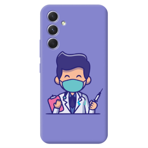 Samsung A56 Specialist Doctor Purple Colored Silicone TPU Θήκη
