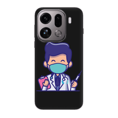 Oppo Find X9 Pro Specialist Doctor Black Colored Silicone TPU Θήκη