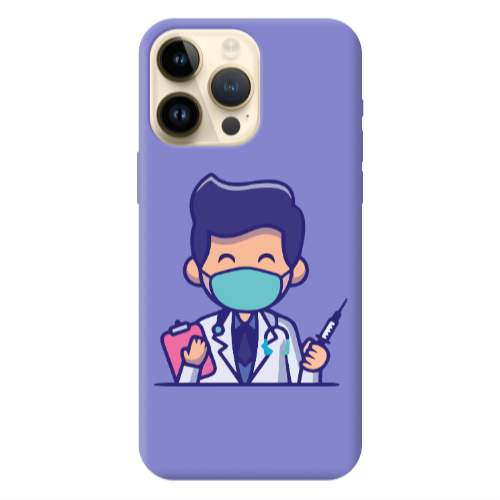 Apple iPhone 13 Pro Max Specialist Doctor Purple Colored Silicone TPU Θήκη
