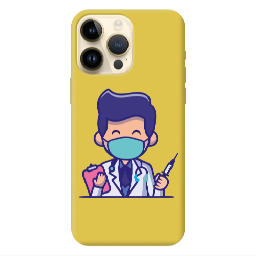 Apple iPhone 13 Pro Max Specialist Doctor Yellow Colored Silicone TPU Θήκη