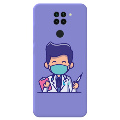 Xiaomi Redmi Note 9 Specialist Doctor Purple Colored Silicone TPU Θήκη
