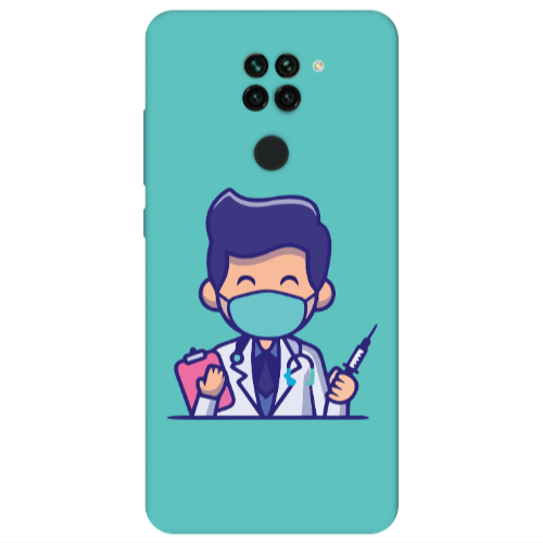Xiaomi Redmi Note 9 Specialist Doctor Turquoise Colored Silicone TPU Θήκη