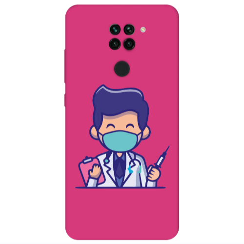 Xiaomi Redmi Note 9 Specialist Doctor Fuchsia Colored Silicone TPU Θήκη