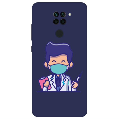 Xiaomi Redmi Note 9 Specialist Doctor Dark blue Colored Silicone TPU Θήκη