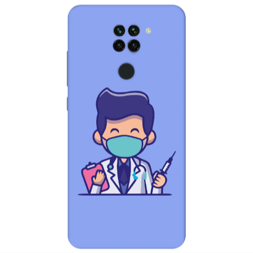 Xiaomi Redmi Note 9 Specialist Doctor Light Purple Colored Silicone TPU Θήκη