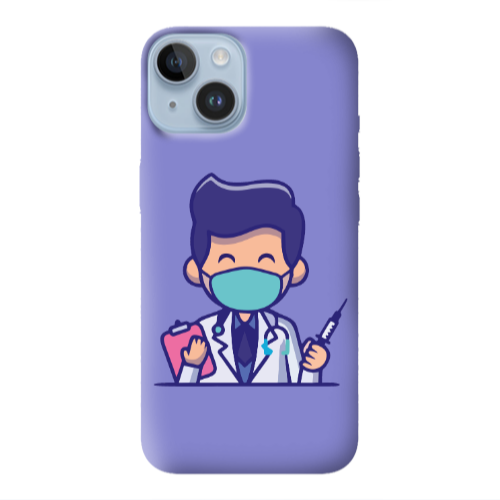 Apple iPhone 14  Specialist Doctor Purple Colored Silicone TPU Θήκη