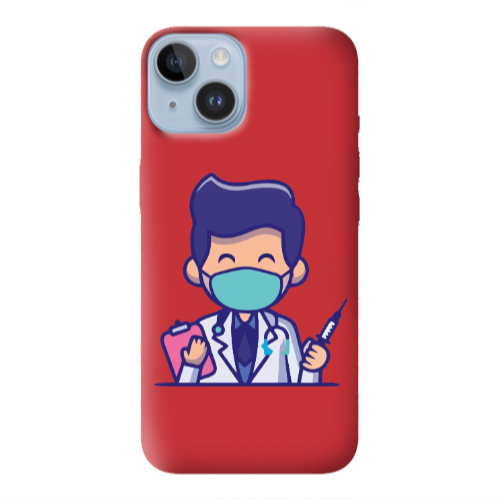 Apple iPhone 14 Plus Specialist Doctor Red Colored Silicone TPU Θήκη